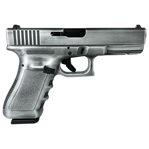 Glock 17 Gen 3 "Destressed Crushed Silver" 9mm, 4.49" Barrel, 17rd