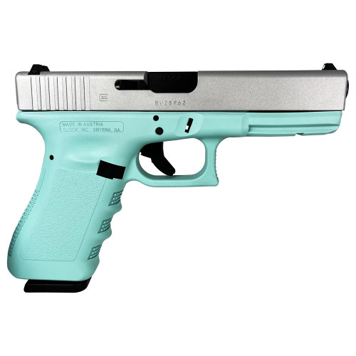Glock 17 Gen 3 "Tiffany Frame Crushed Silver Slide" 9mm, 4.49" Barrel, 17rd
