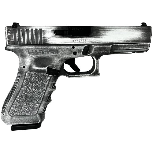 Glock 17 Gen 3 Custom "Destressed White" 9mm, 4.49" Barrel, 17rd