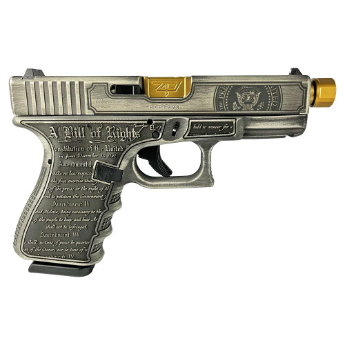 Glock 19 Gen 3 Custom "Trump 2024" 9mm, 4.6" Gold Barrel, 15rd