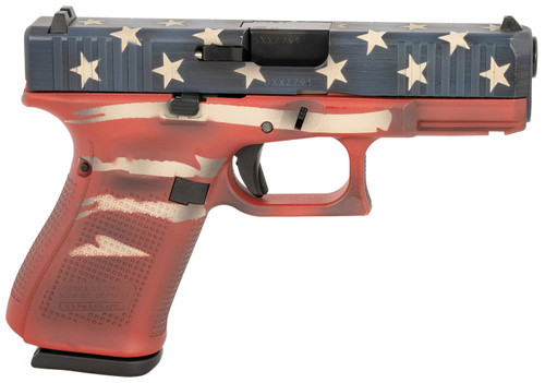 Glock G19 Gen 5 9mm, 4.02" Barrel, American Flag Cerakote, 15rd