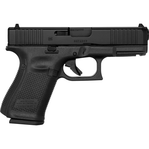 Glock G19 Gen 5 9mm, 4" Barrel, Black, Picatinny Rail, 15rd