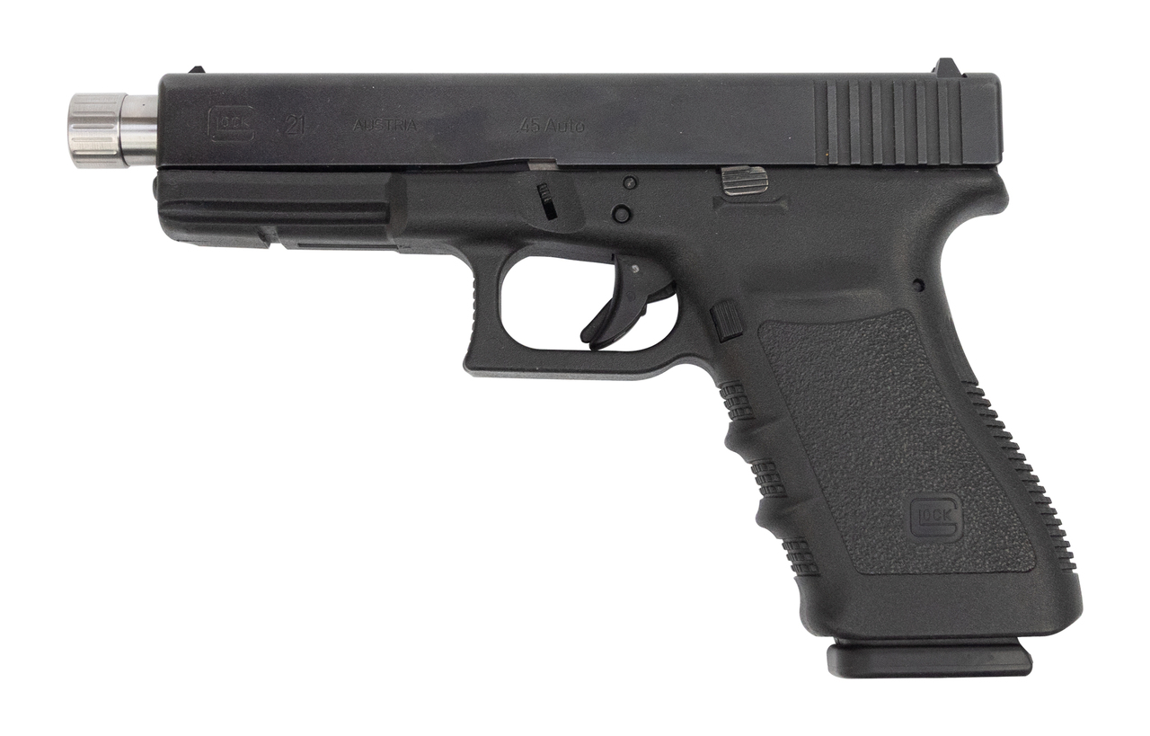 Glock 21 Gen3 Used .45 ACP, 4.6" Threaded Barrel, Fixed Sights, Black, 13rd