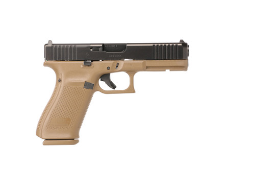 Glock G21 Gen 5 45 ACP, 4.61" Barrel, Flat Dark Earth Frame, Black Slide, MOS Cut, 10rd