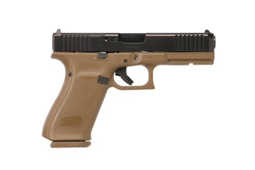 Glock G21 Gen 5 45 ACP, 4.61" Barrel, Flat Dark Earth Frame, Black Slide, MOS Cut, 13rd