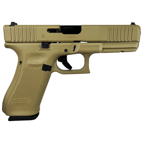 Glock G22 Gen 5 40 Smith and Wesson, 4.49" Barrel, "FDE", 15rd