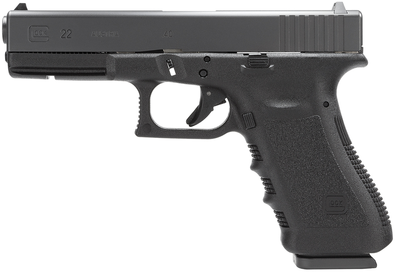 Glock G22 .40 S&amp;W, 4.49" Barrel, Fixed Sights, Black, 15rd