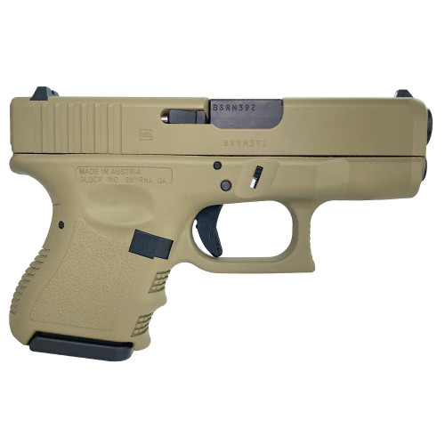 Glock G27 Gen 3 Custom 40 Smith &amp; Wesson, 3.4" Barrel, "FDE", 9rd