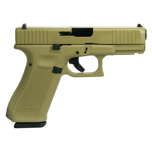 Glock 45 Gen 5 9mm, 4.02" Barrel, FDE, Front Serrations, 17rd