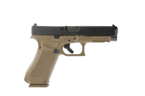 Glock G47 Gen 5 9mm, 4.49" Barrel, Dark Earth Frame, Black Slide, MOS Cut, 10rd