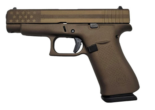 Glock G48 Custom 9mm, 4.17" Barrel, Bronze Flag, 10rd