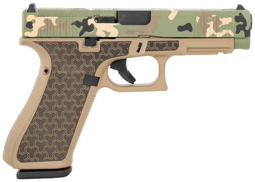 Glock G47 Gen 5 MOS 9mm, 4.49" Barrel, Hunter Camo Slide, Coyote Tan Frame, 17rd