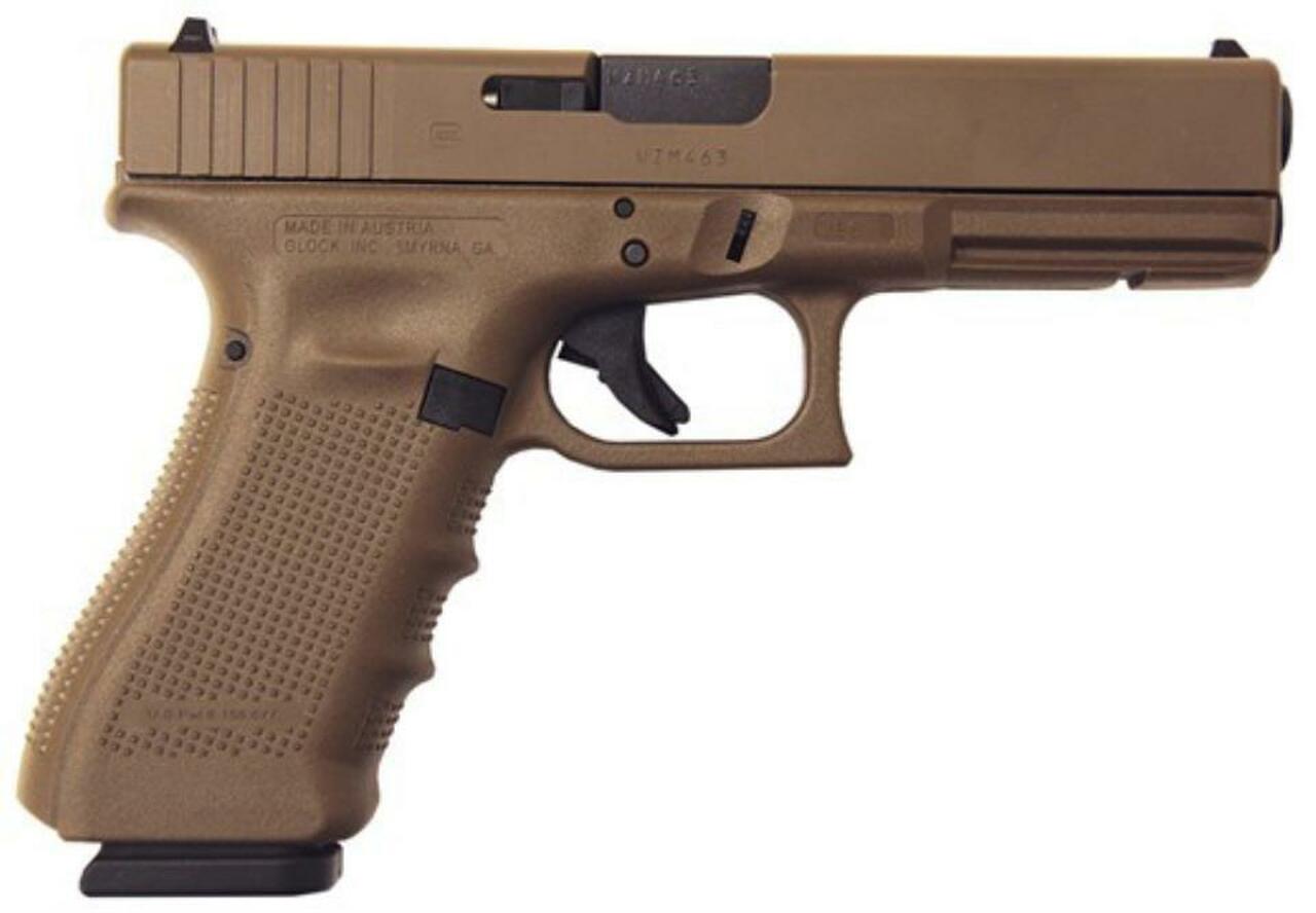 Glock 17 Gen 4 9mm Full Flat Dark Earth 17 Rd Mag