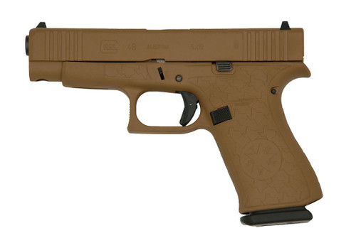 Glock 48 9mm, 4.17" Barrel, Texas Stipple Flat Dark Earth, 10rd