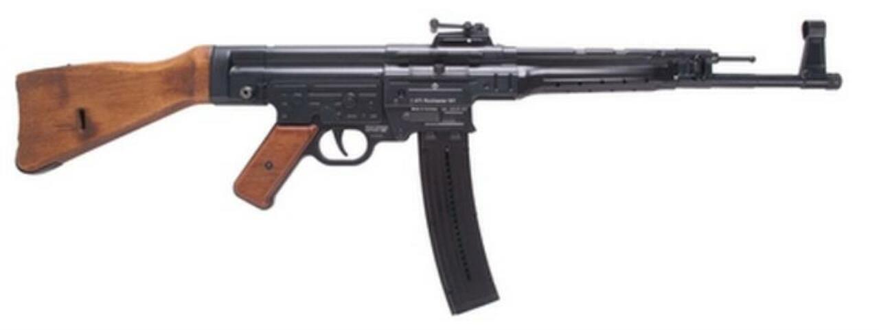 German Schmeisser STG44 Carbine, 16", 22LR, Wood Stock, 25 Rnd Mag, Wood Crate Case