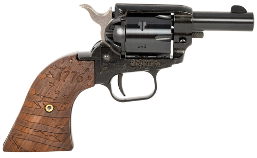 Heritage Barkeep 22 LR, 2" Barrel, 1776 Flag Engraved Wood Grips, 6rd