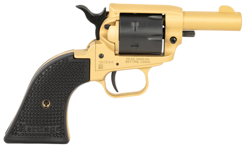 Heritage Barkeep 22 LR, 2.68" Barrel, Gold Cerakote, Black Star Polymer Grips, 6rd