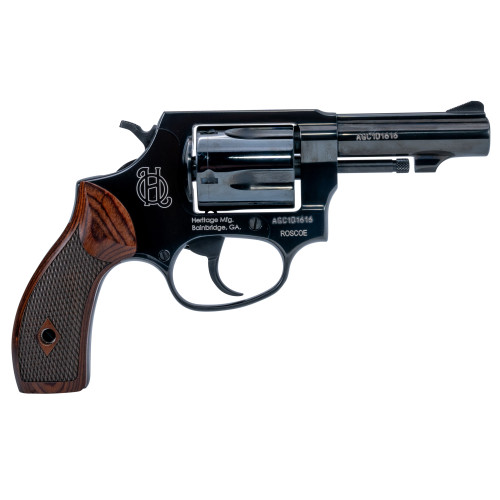 Heritage Roscoe 38 Special +P, 3" Barrel, Black, Wood Grip, 5rd