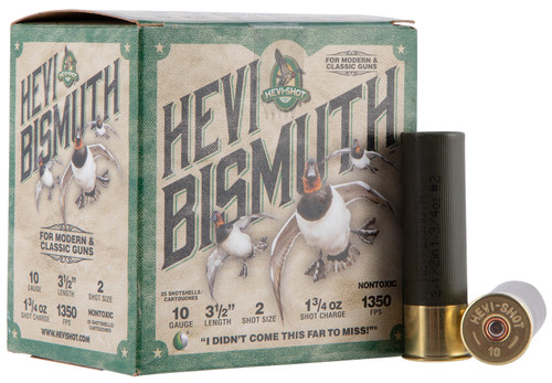 Hevi Shot Bismuth 10 GA 3 5 1 3 4 Oz Bismuth 2 Shot 25d Box