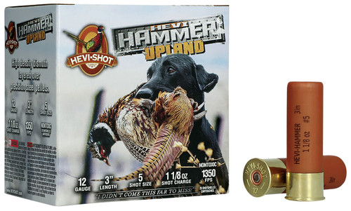 HEVI-Shot Upland 12 Ga, 3", 1 1/8 oz, Bismuth, #5, Hevi-Hammer, 25Bx/10Cs
