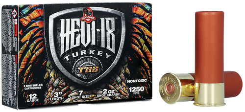 HEVI-Shot Turkey TSS 12 Ga, 3", 2 oz, Tungsten, 7 Shot, 5Bx/10Cs