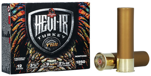 HEVI-Shot Turkey TSS 12 Ga, 3.5", 2 1/4 oz, Tungsten, 9 Shot, 5Bx/10Cs