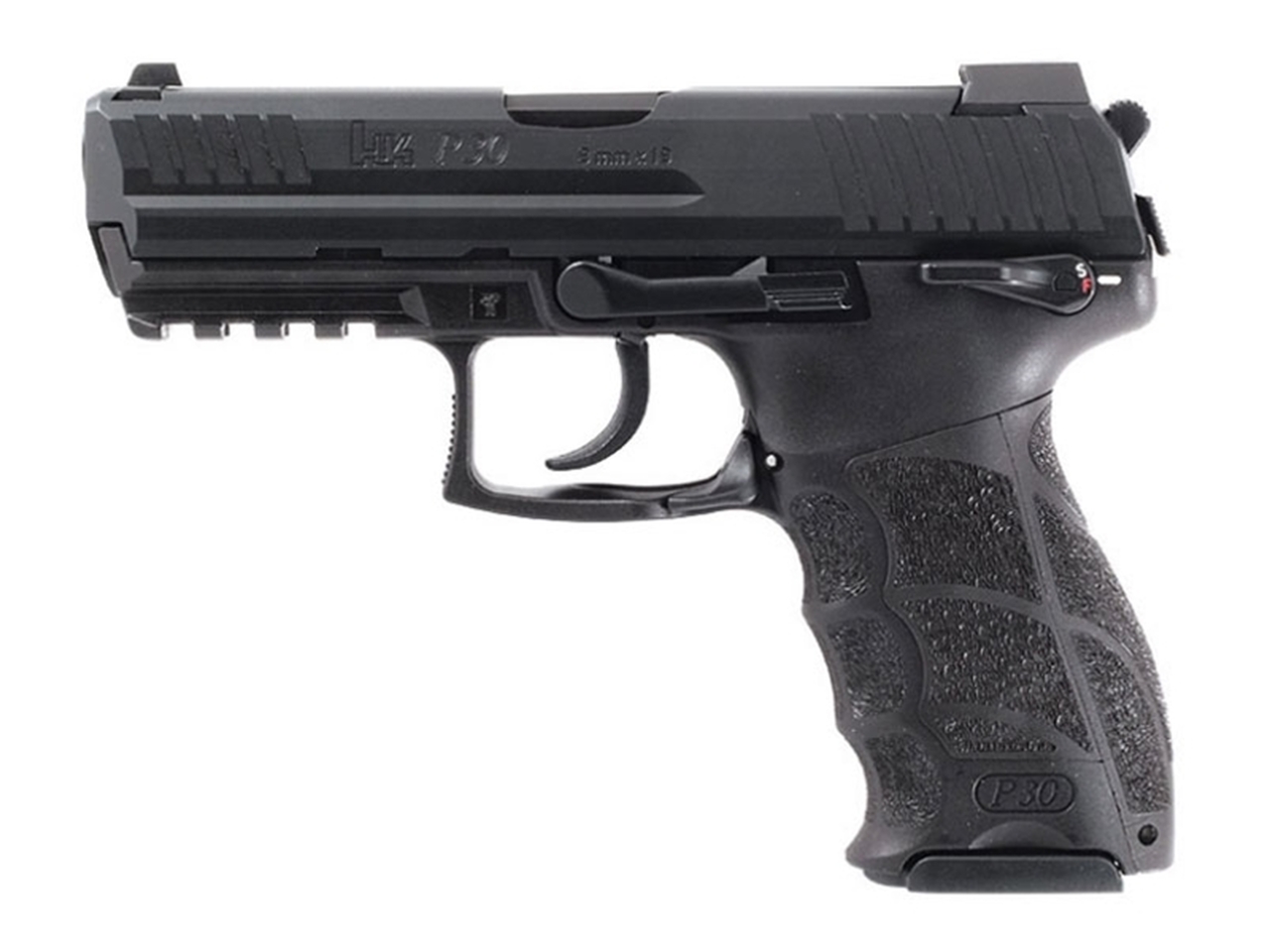 HK P30S, Semi-automatic, DA/SA, 9mm, 3.85" Barrel, Polymer Frame, Black, Night Sights, 17Rd, 3 Magazines