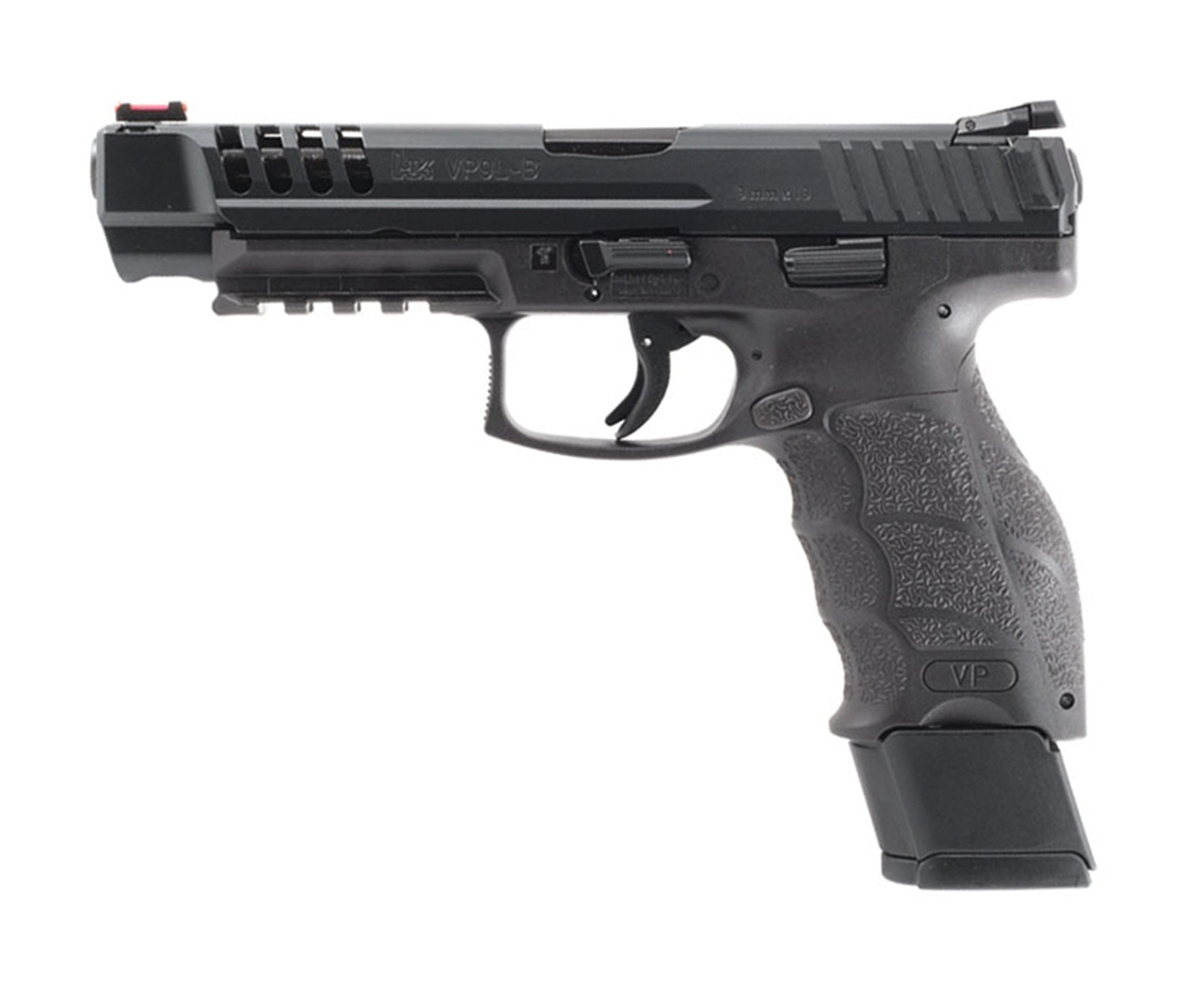 HK VP9L Optics Ready 9mm, 5" Barrel, Night Sights, Black, 20rd