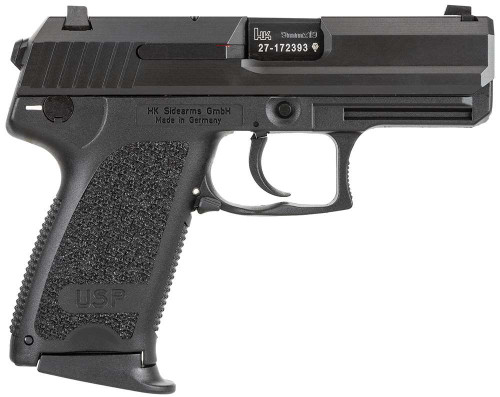HK USP9 Compact V7 9mm, 3.58" Barrel, Black, Fixed Sights, 10rd