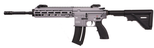 HK HK416 22 LR, 16.1" Threaded Barrel, Grey, M-Lok Rail, 10rd