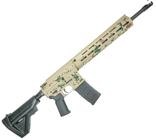 HK MR556A1 75th Ann 5.56x45mm,16.50" Barrel, Flecktarn Camo, Pic Rail, M-Lok, Black Adj Stock, 4x10rd Mags