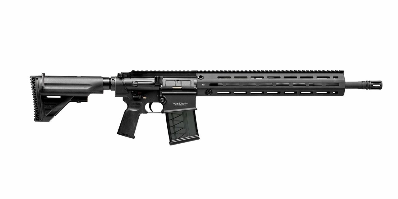 HK MR762 A1 7.62 NATO, 16.5" Med Contour Barrel, Adj. Stock, Black, 20rd