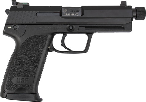 HK USP45 Tactical V1 45 ACP, 5.09" Threaded Barrel, Black, 12rd