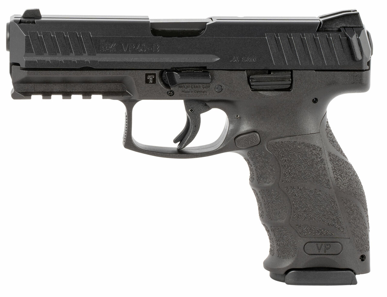 HK VP40 .40 S&amp;W, 4" Barrel, Contrast Sights, Push Button Safety, Black, 2x 13rd