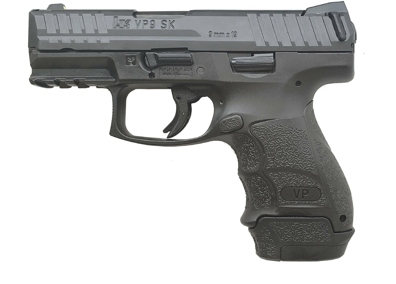HK VP9SK-B 9mm, 3.39" Barrel, Push Button Safety, 1x 13rd and 1x 10rd Mags
