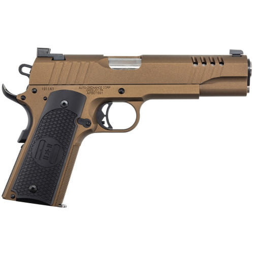 Auto-Ordnance 1911A1 45 ACP, 5" Barrel, Burnt Bronze, 7rd