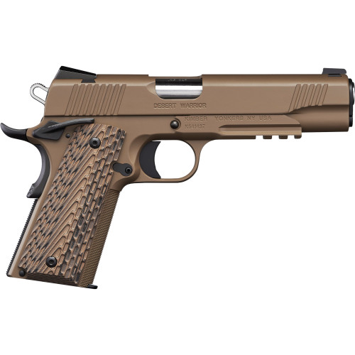 Kimber Desert Warrior 45 ACP, 5" Barrel, Desert Tan, G10 Grip, 7rd