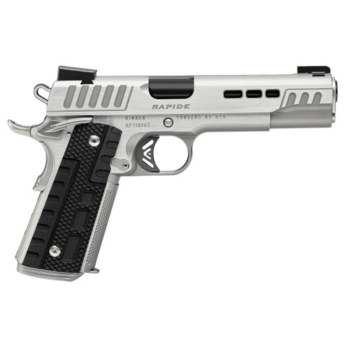 Kimber Rapide Frost 1911 9mm, 5" Barrel, Silver, G10 Grip, 9rd