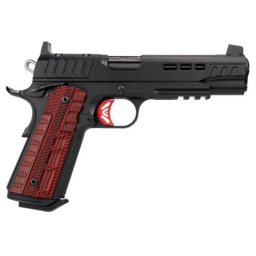 Kimber Rapide Heat 1911 45 ACP, 5" Barrel, Black, Red G10 Grip, 8rd