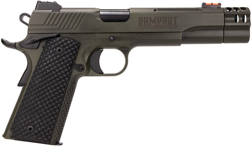 Kimber Rampart 45 ACP, 5" Barrel, Olive Drab Green Cerakote, Compensator, G10 Grip, 8rd