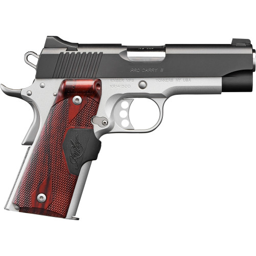 Kimber Pro Carry II 9mm, 4", Black Slide, Rosewood Crimson Trace Laser Grip, 9rd