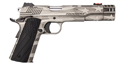 Kimber Independence 1776 Limited Edition 45 ACP, 5" Barrel, Engraved Stainless Steel Flag Themed Cerakote, Custom G10 Flag Grips, 8rd