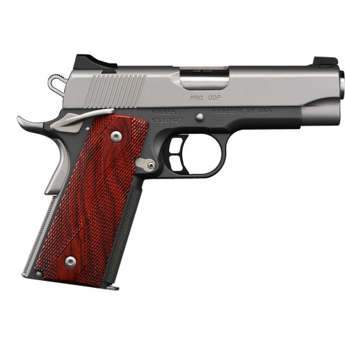 Kimber Pro CDP 45 ACP, 4" Barrel, Gray Slide, Wood Grip, 7rd