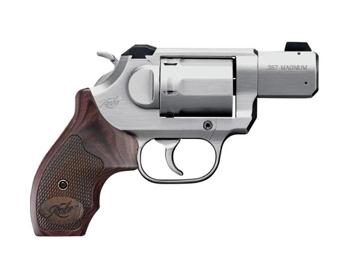 Kimber K6s DASA 357 Magnum, 2" Barrel, Brushed Finish, Silver, Wood Grips, 6rd