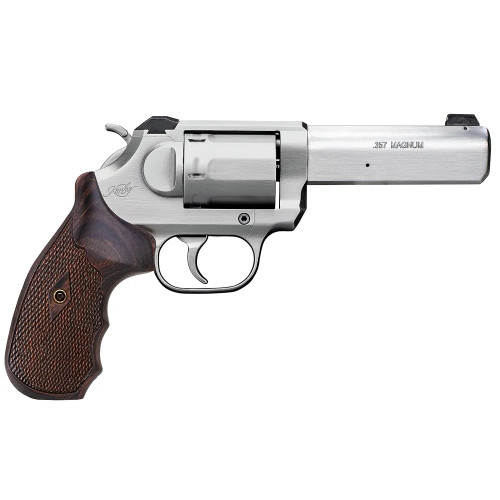 Kimber K6s DASA Combat 357 Magnum, 4" Barrel, Brushed Finish, Wood Grips, 6rd