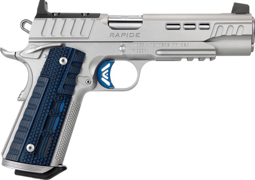 Kimber Rapide Ice 9mm, 5" Barrel, Silver, G10 Grip, 9rd
