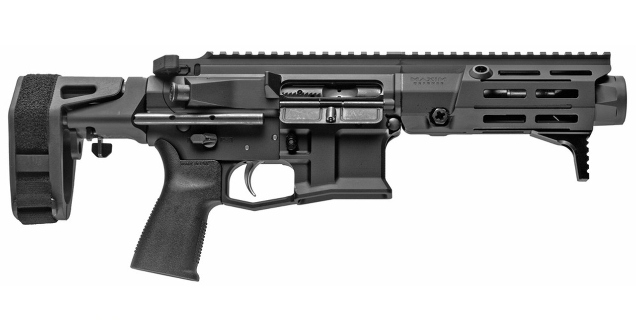 Maxim PDX AR-15 Pistol 7.62x39, 5.5" Barrel, Hate Brake, Black, PDW Brace, 20rd Mag