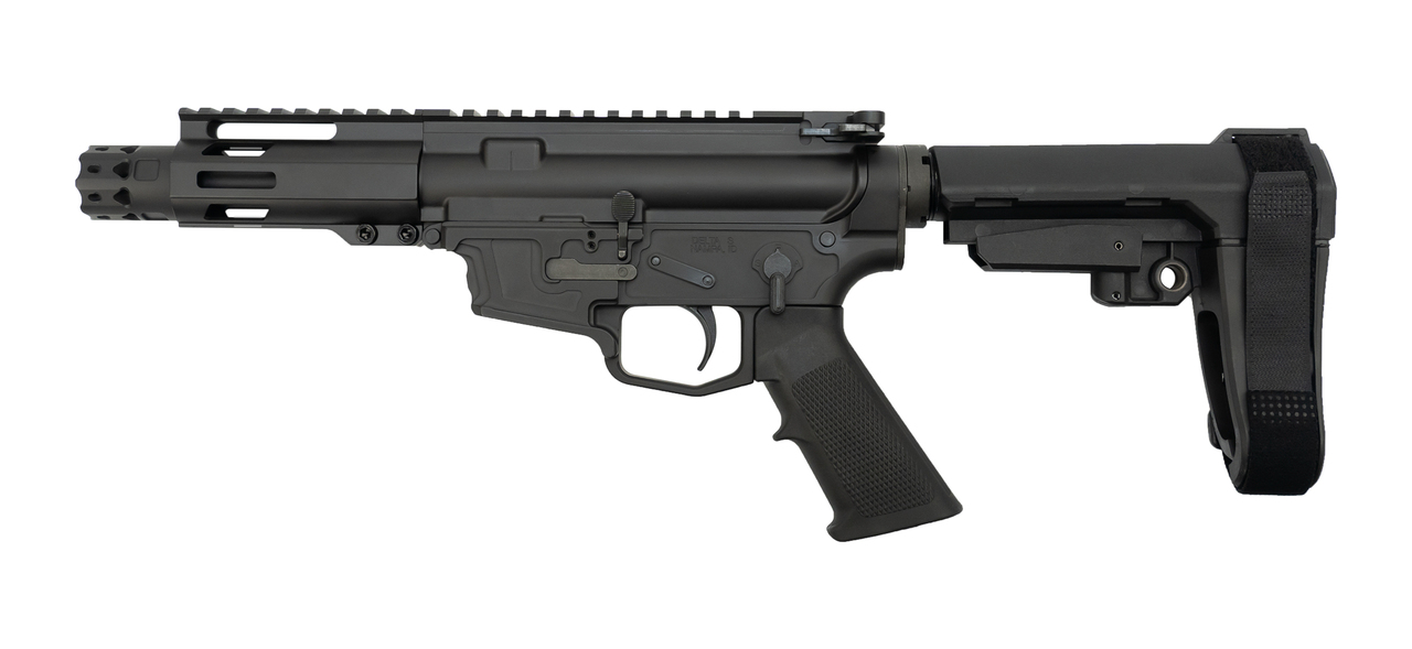 MCM DS9-S Pistol, 9mm, Rear Charging, 5" Barrel, MP5 Mag, Black Cerakote