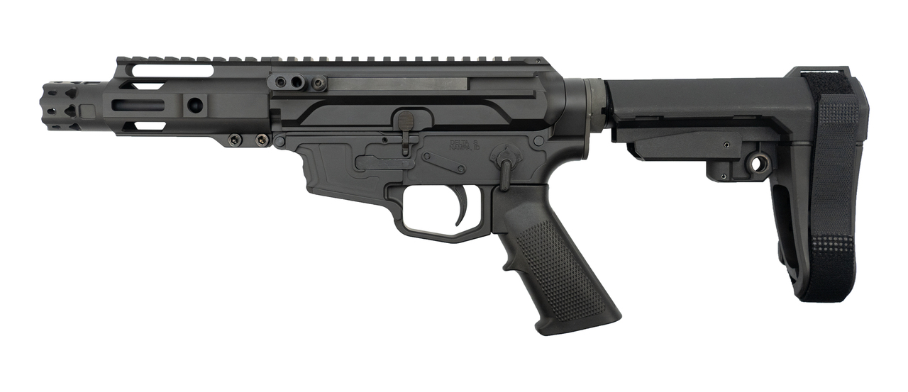 MCM Firearms DS9-S Side Charging Pistol, 9mm, 5" Barrel, MP5 Mag, Black Cerakote