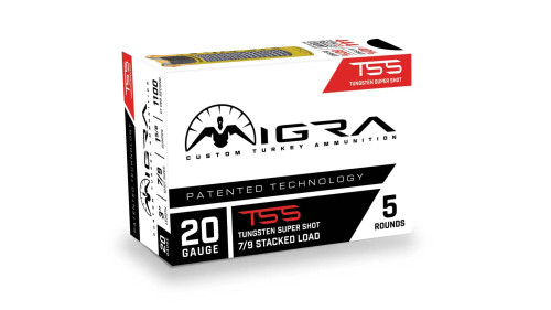 Migra Tungsten Super Shot 20 Ga, 3", 1 5/8 oz, 7/9 Shot, 5rd Box